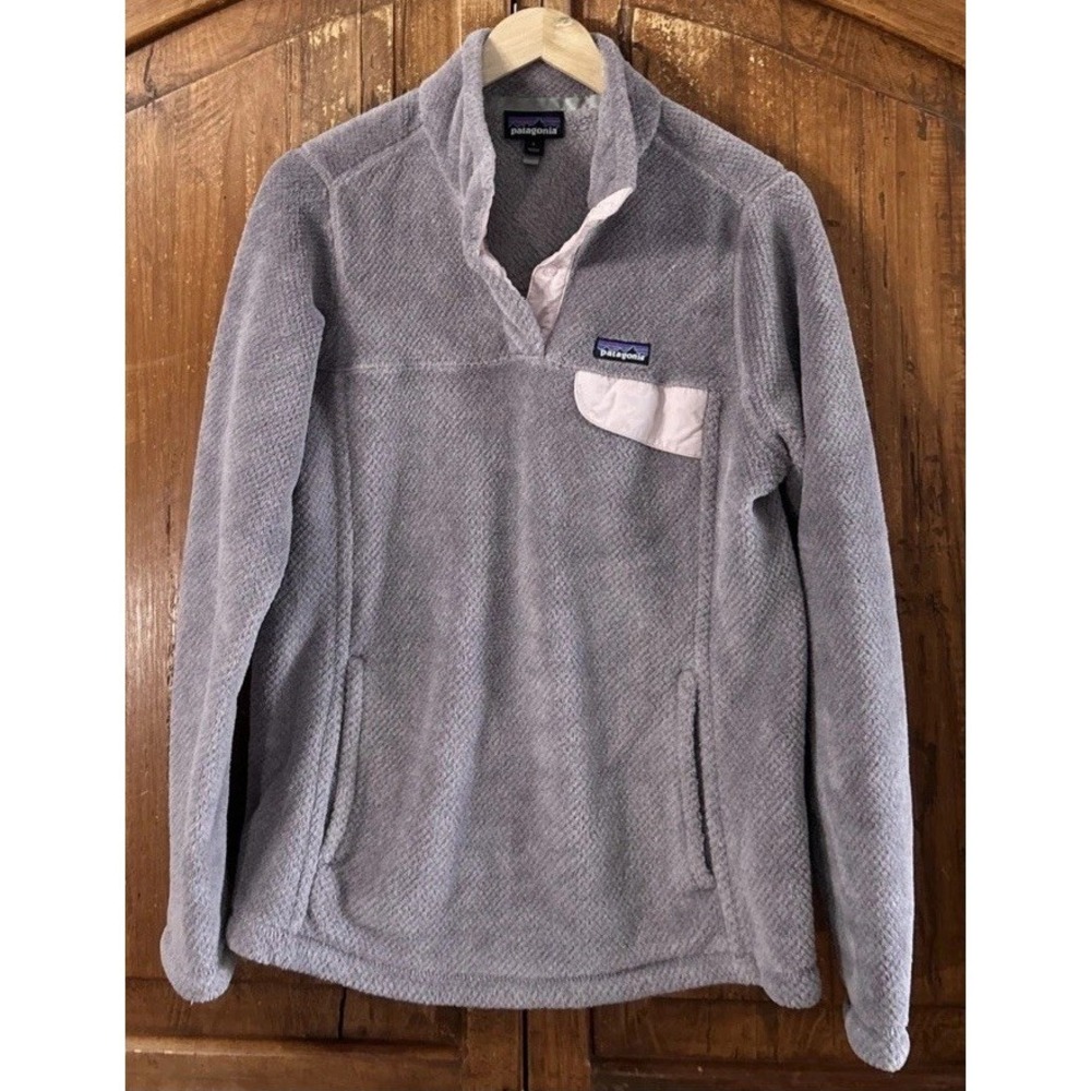 Womens PATAGONIA Re Tool Polartec Fleece T Snap Pullover Sz Large 25443